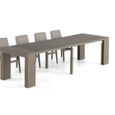 Aged Elm::Gallery::Aged Elm Transformer Table Shown with Removable Panels